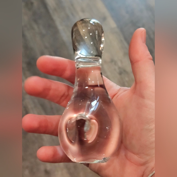 Vintage FM Konstglas Ronneby Sweden Crystal Clear Glass Duck Paperweight Decor - Picture 4 of 9